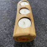 Wooden Candle Holder 3 candles